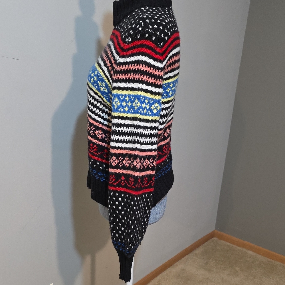 American Eagle Outfitters Black Multicolor Turtleneck Sweater - Picture 4 of 5